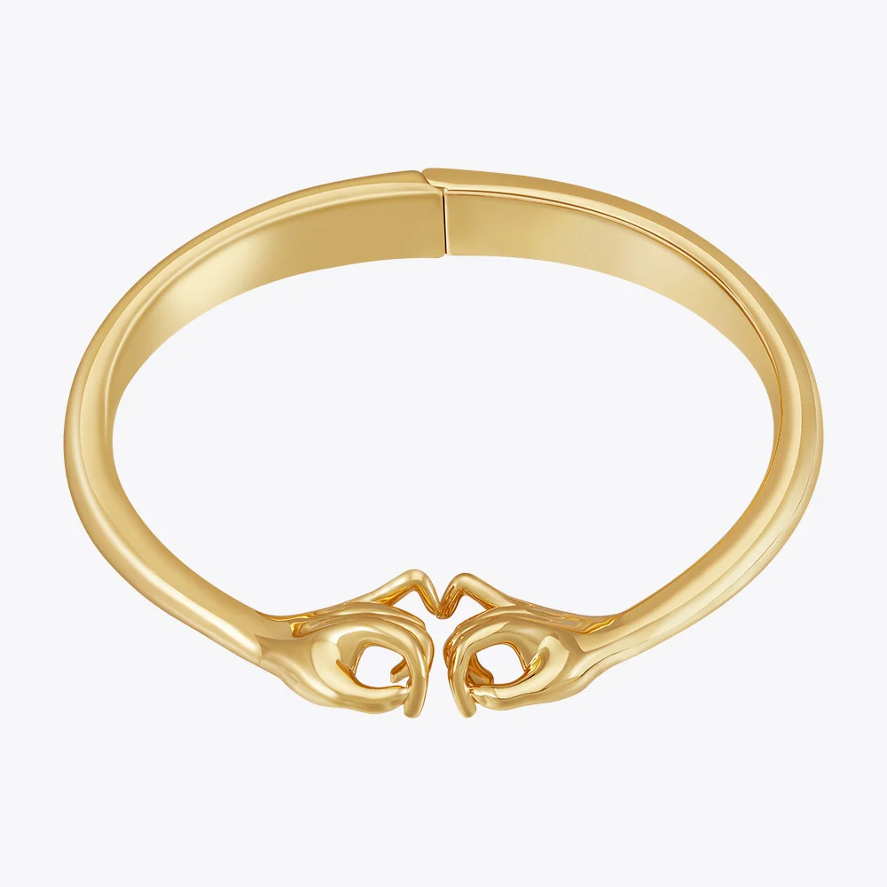 Женский браслет с крючком и покрытием из 18-каратного золота