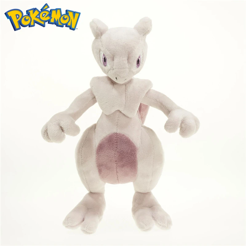 

Pokémon anime Mew first generation Mewtwo plush doll 25CM Japanese cartoon cute child companion ragdoll Christmas gift Unisex