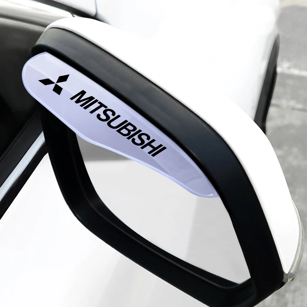 

2PCS Car Rain Eyebrow Side Rear View Mirror Soft Rubber Visor For BMW E46 Mitsubishi Asx Outlander Xl 3 Lancer Pajero 4 l200 EX