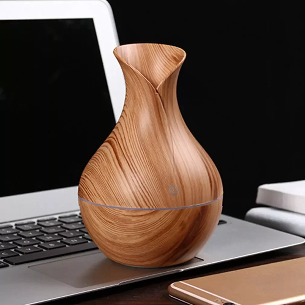 

USB Electric Auto Home Steam Humidifier Aroma Anion Car Essential Oil Diffuser Air Freshener Wood Grain Aromatherapy Atomizer