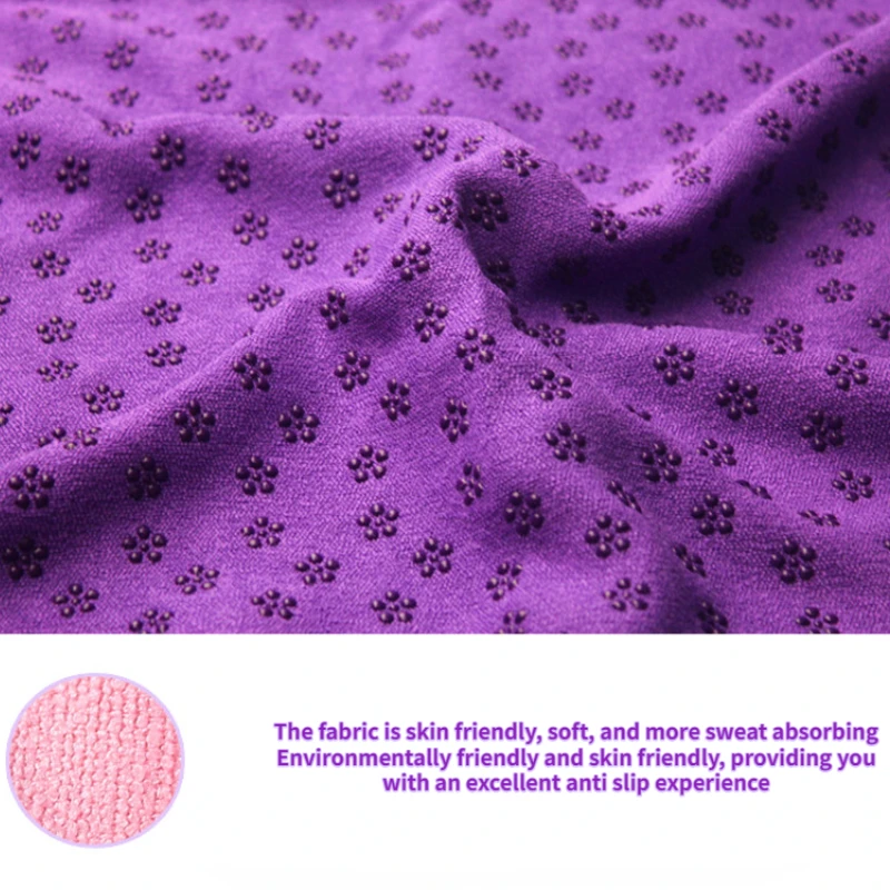 Yoga Blanket Antiskid  Mat Towel Microfiber Blanket Soft Thickened PVC Sports Equipment Sports Travel FoldingFitness Pilates Mat