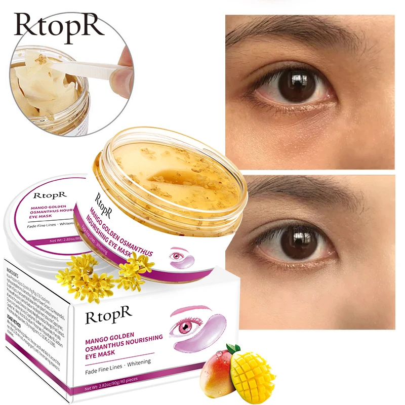 

RtopR Mango Anti-wrinkle Eye Patches Anti Dark Circles Anti-Aging Firm Eyes Mask Moisturizer Brighten Skin Care Korean Cosmetics