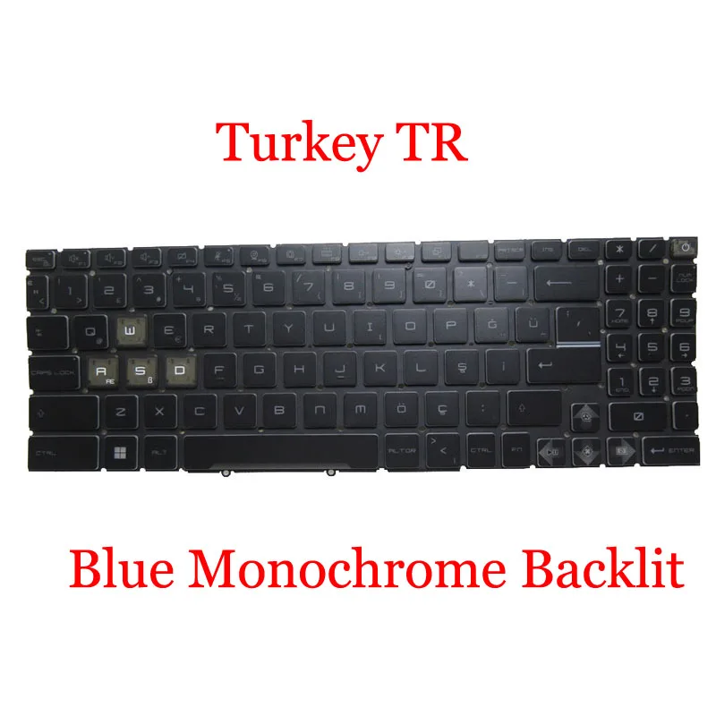 Клавиатура для ноутбука с синей подсветкой MSI NSK-FG0HBN 0 T 9z.nk1bn. H0T S1N-3ETR283-D10 S1N3ETR283D10