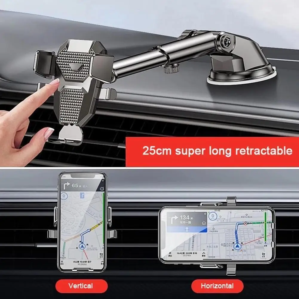 

Sucker Car Phone Holder Car Air Vent Clip Mobile Phone Bracket For IPhone For Xiaomi Huawei Samsung