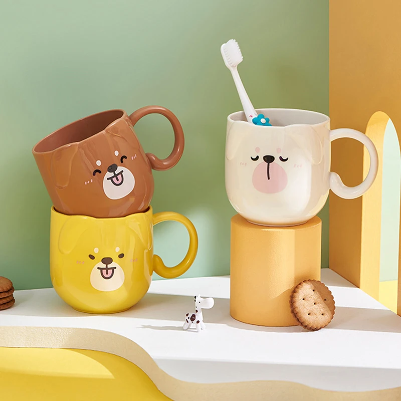 

Bathroom Tumbler Thicken Children Creative Cartoon Dog Cute Mouthwash Cup Teeth Brushing Storage Wash Cup Baby Toothbrush Cups