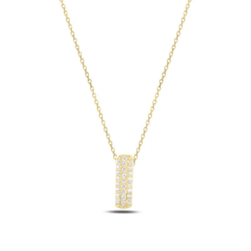 

Silver 925 Set-I-Letter Zircon Stone Ghost Pendant