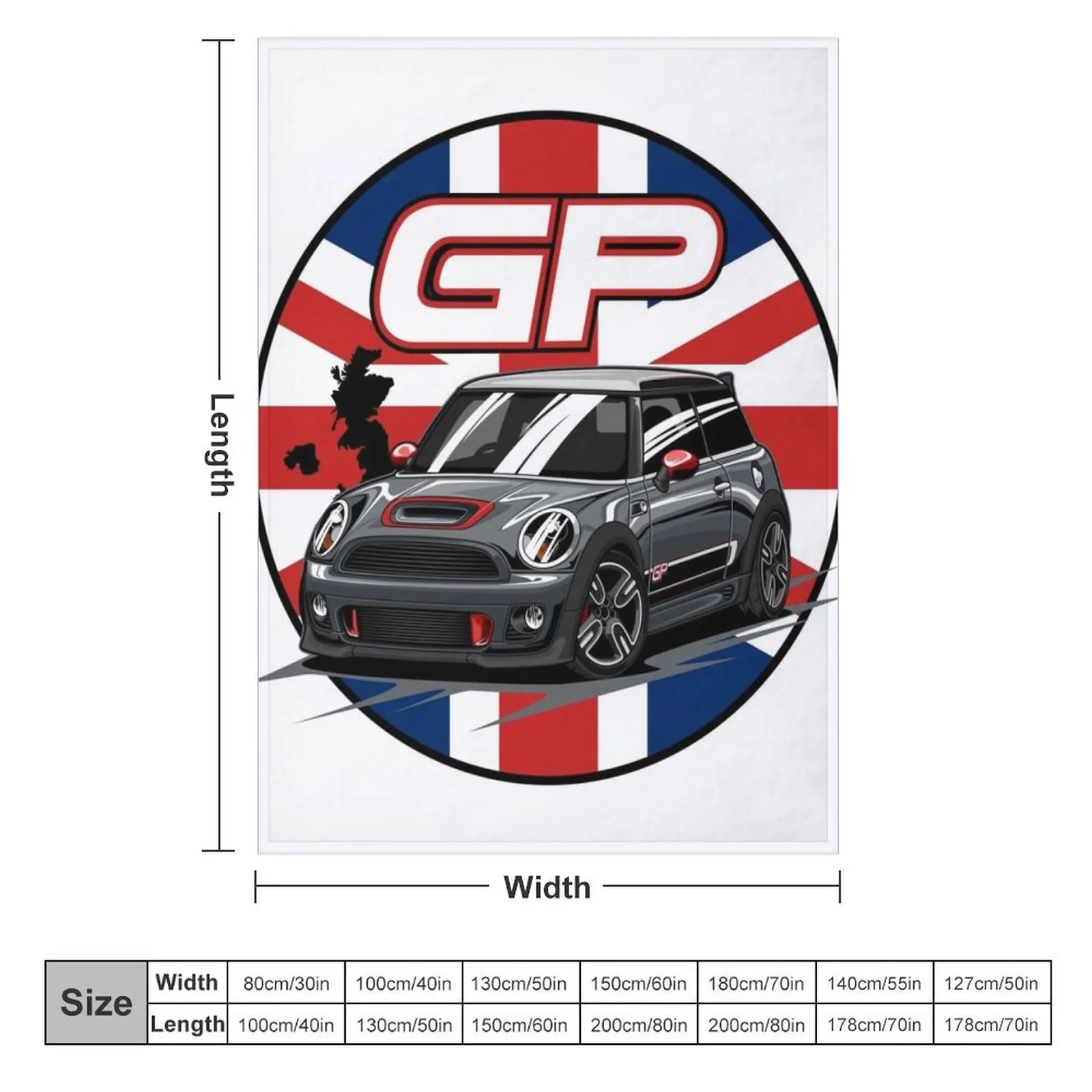 Британский автомобиль Mini Cooper JCW GP плед одеяло одеяла палочки волос постельное