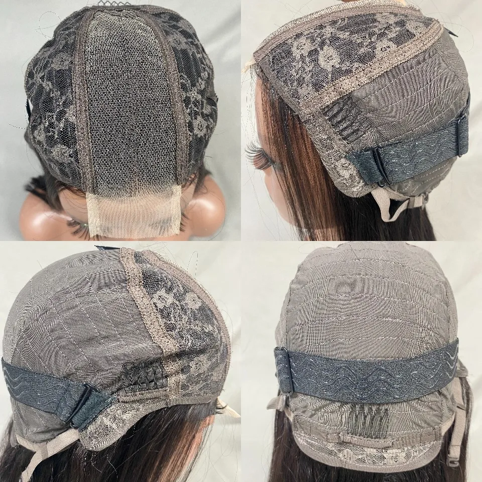 16-дюймовые парики из натуральных волос 2x6 HD прозрачные кружевные передние