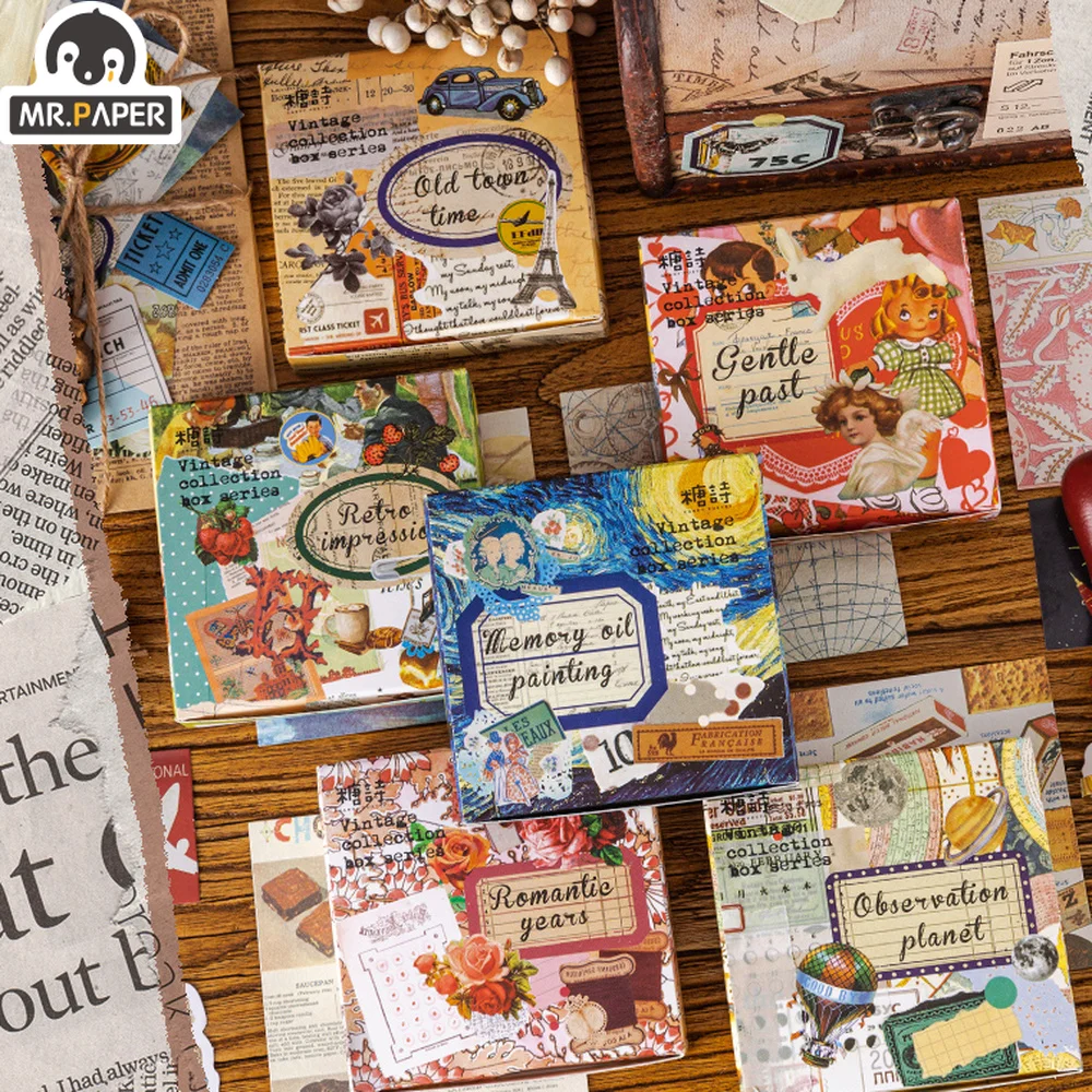 

Mr. Бумага 6 стилей 100 шт./кор. в винтажном стиле с цветочным принтом наклейки литературный эстетическая картина маслом вручную учетной записи...
