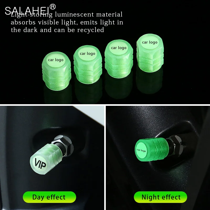 Светящиеся колпачки клапанов автомобильных шин пыленепроницаемые декоративные