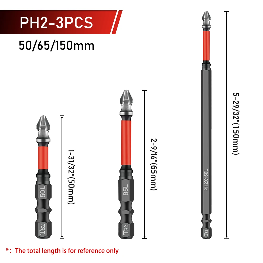 AURWOF 1 шт., антикоррозийная ударопрочная отвертка из легированной стали, крестовая отвертка, магнитная электрическая дрель P13PH2025
