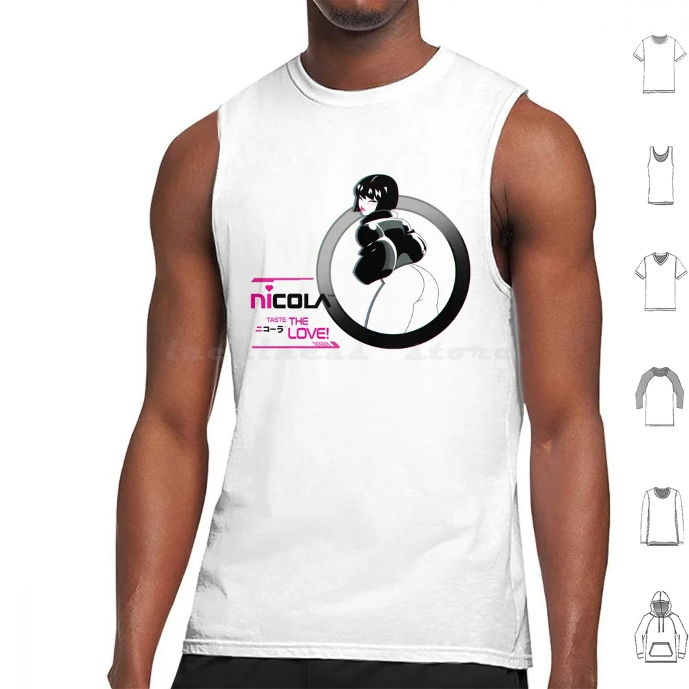 Японские майки Nicola жилет без рукавов Аниме Манга ночной город кибер-Акира