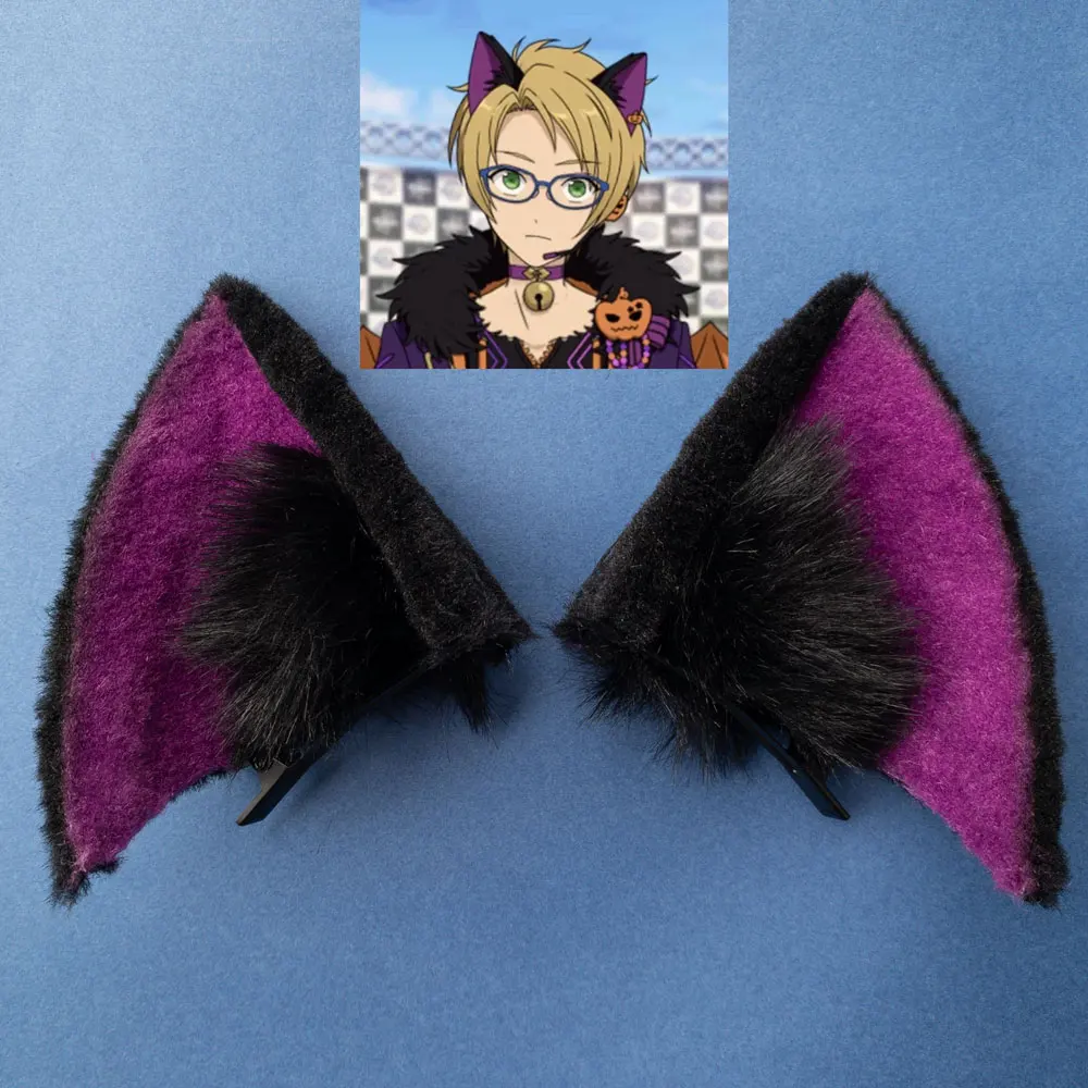 

Anime Ensemble Stars Yuuki Makoto Cosplay Halloween Simulation Plush Animal Ear KC Headband Coaplay Costume Hairpin Party Props