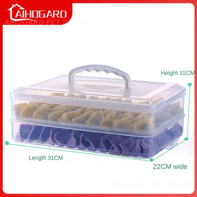 

With Lid Refrigerator Freezer Box Food Grade Dumpling Box Quick-frozen 1-3 Layer Frozen Fresh-keeping Box Dumpling Freezing