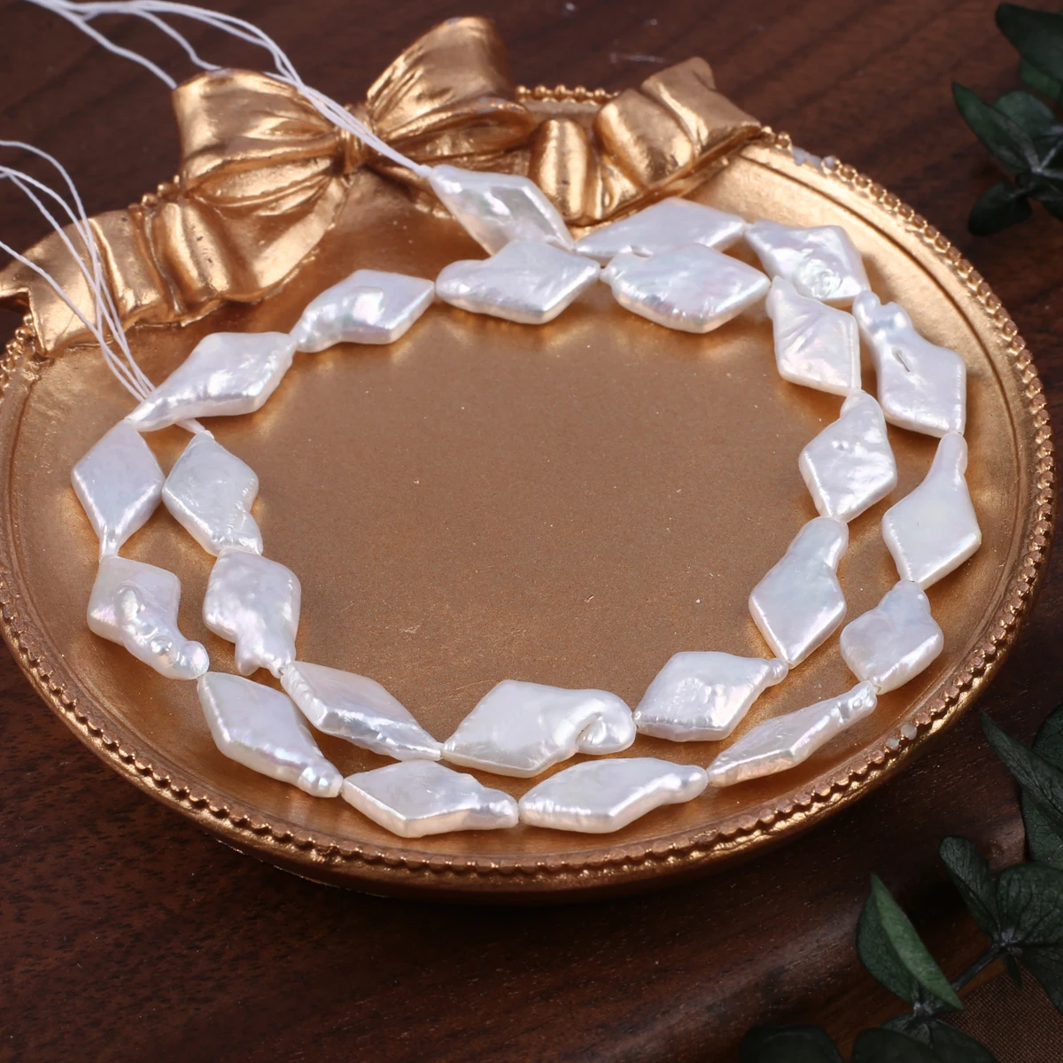 

Натуральный пресноводный жемчуг очарование Барокко Форма Алмаза белый жемчуг бусины DIY ювелирных изделий ожерелье серьги аксессуары подарок