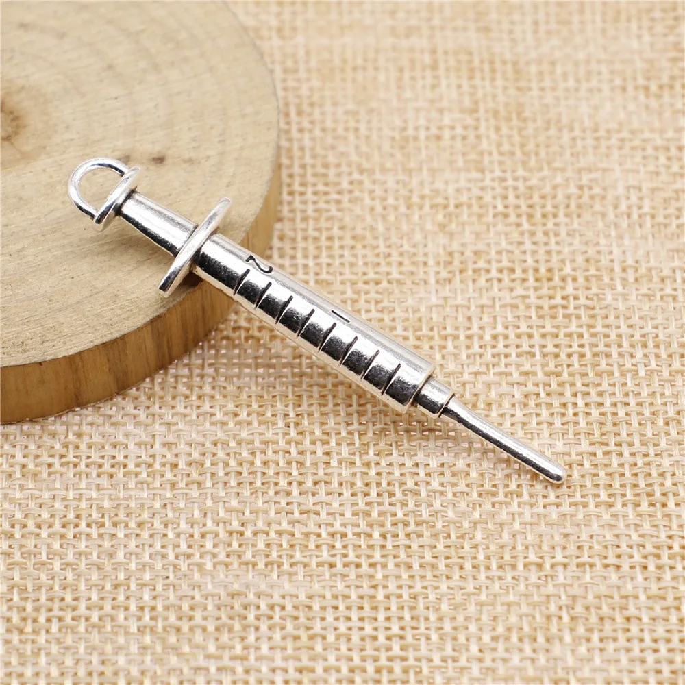 7 шт., подвески в виде шприца, 15 х62 мм