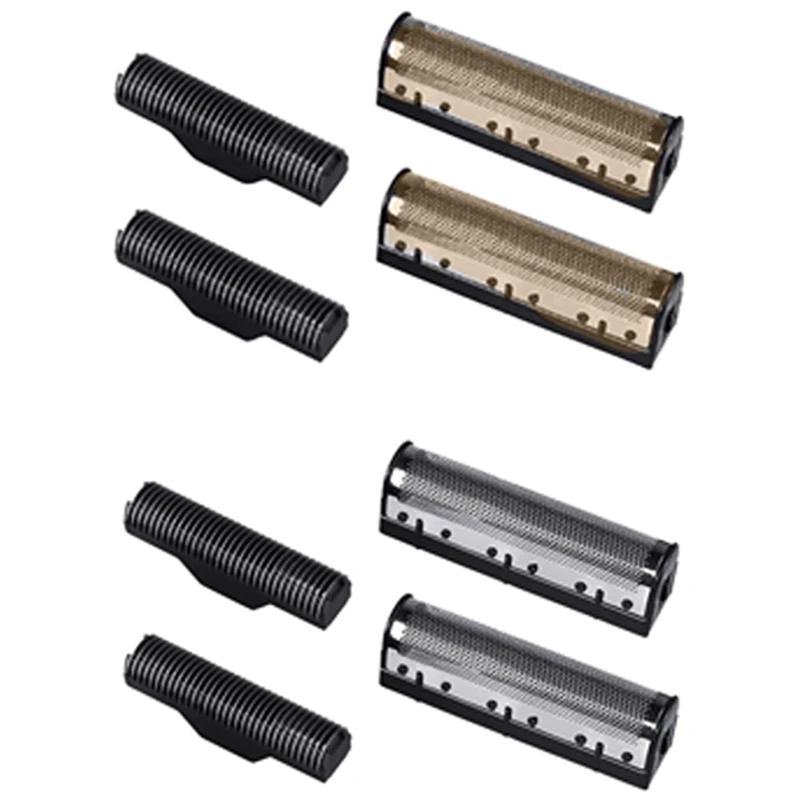 

2 Set Clipper Blade For Kemei Km-1102 Clipper Electric Shaver Parts Net - Silver & Gold