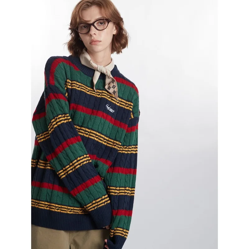 HeyHenry женские свитера 2024 осень/зима новинка повседневная толстовка с круглым