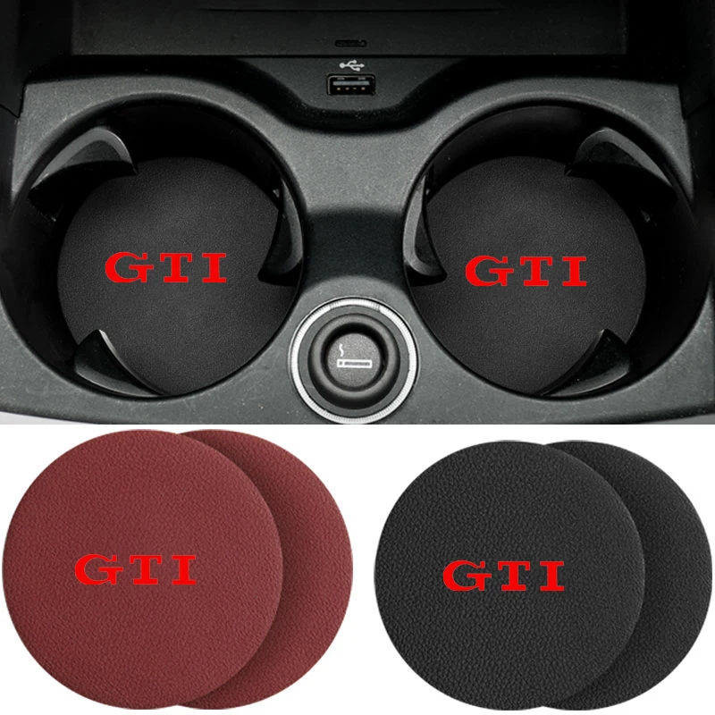 

2pcs Car Water Cup Bottle Holder Anti-slip Pad Mat For VW GTI Golf 5 7 Polo Jetta Sagitar Magotan Passat Tiguan Scirocco