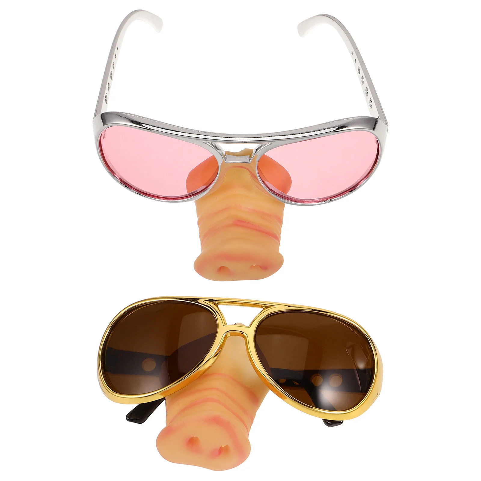 2 шт. большие очки для фотобудки забавные винтажные солнцезащитные со свиным
