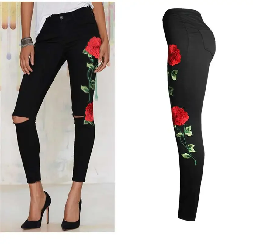 Рисунок 3 - Женские джинсы с высокой талией и перфорацией