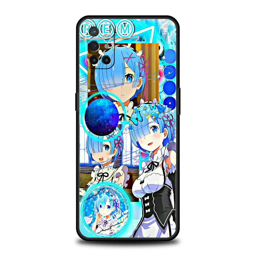 ram rem rezero luxury phone case for oneplus nord n100 n200 n10 10 7 8 9 7t 8t 9r 9rt ce 2 z pro 5g fundas silicone cover coque free global shipping