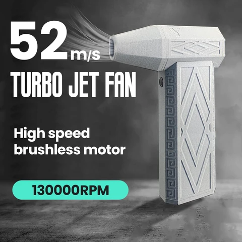Мини-вентилятор турбоструйный для автомобиля, 3 скорости, 52 м/с, 130000 об/мин