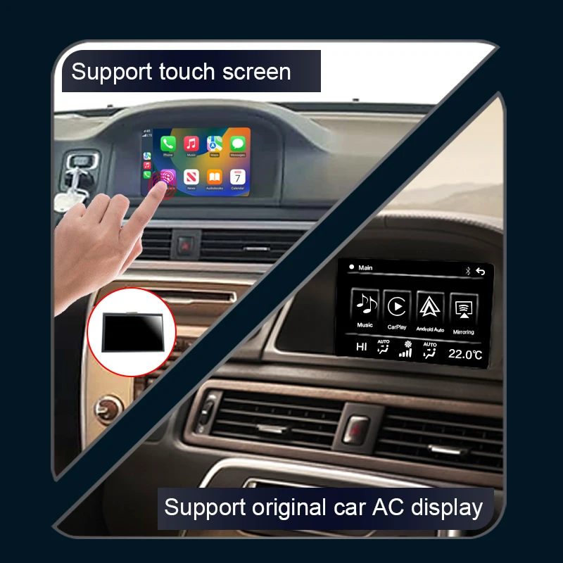 Фото Беспроводной CarPlay для Volvo V40 2015-2019 7-дюймовый экран Android Auto Интерфейс Mirror Link AirPlay Car Play Поддержка камеры заднего вида №4