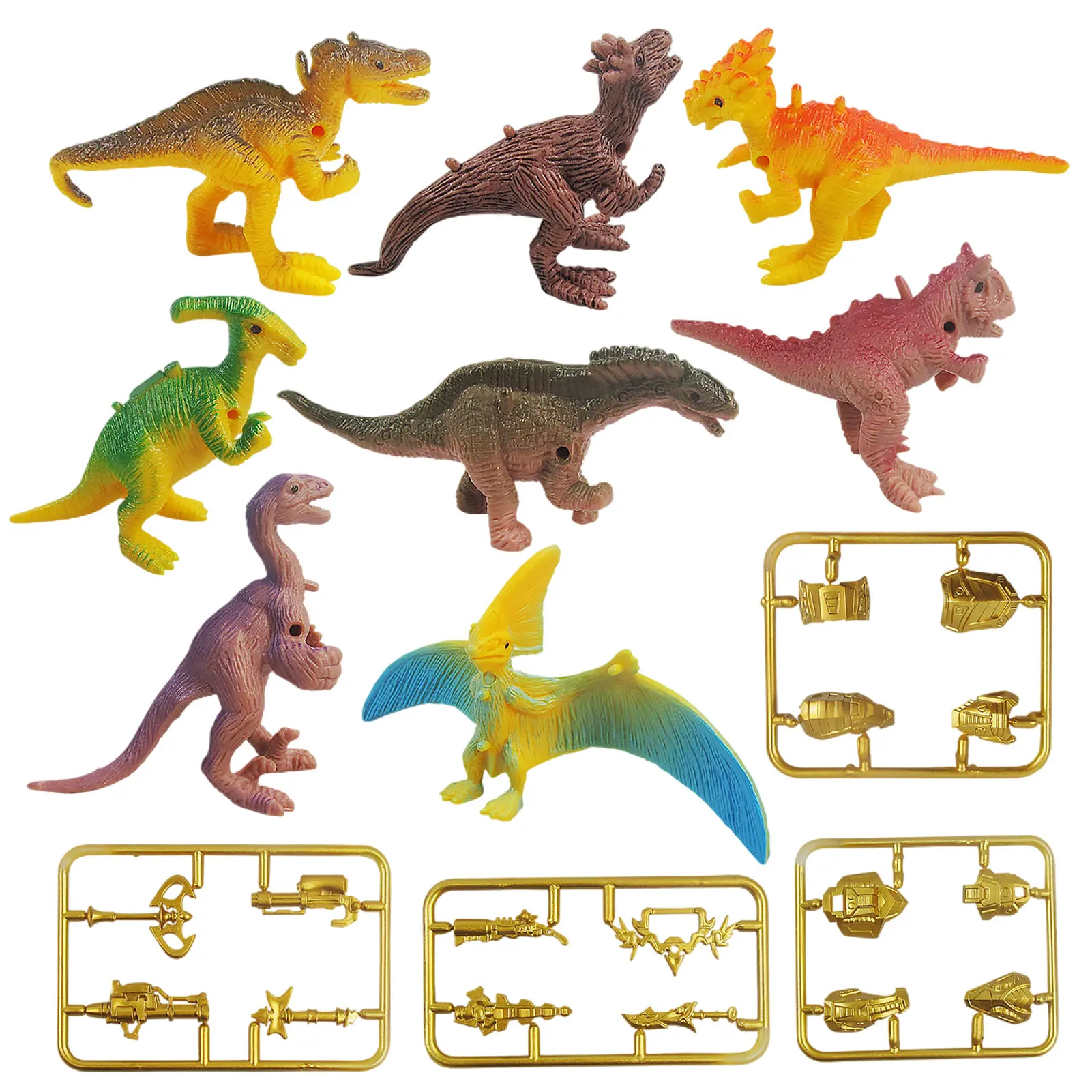 

8pcs Dinosaur Figures Model Playsets Kids Fighting Dinosaur Toys Simulation Dino Desktop Decoration Collection Party Favors Gift