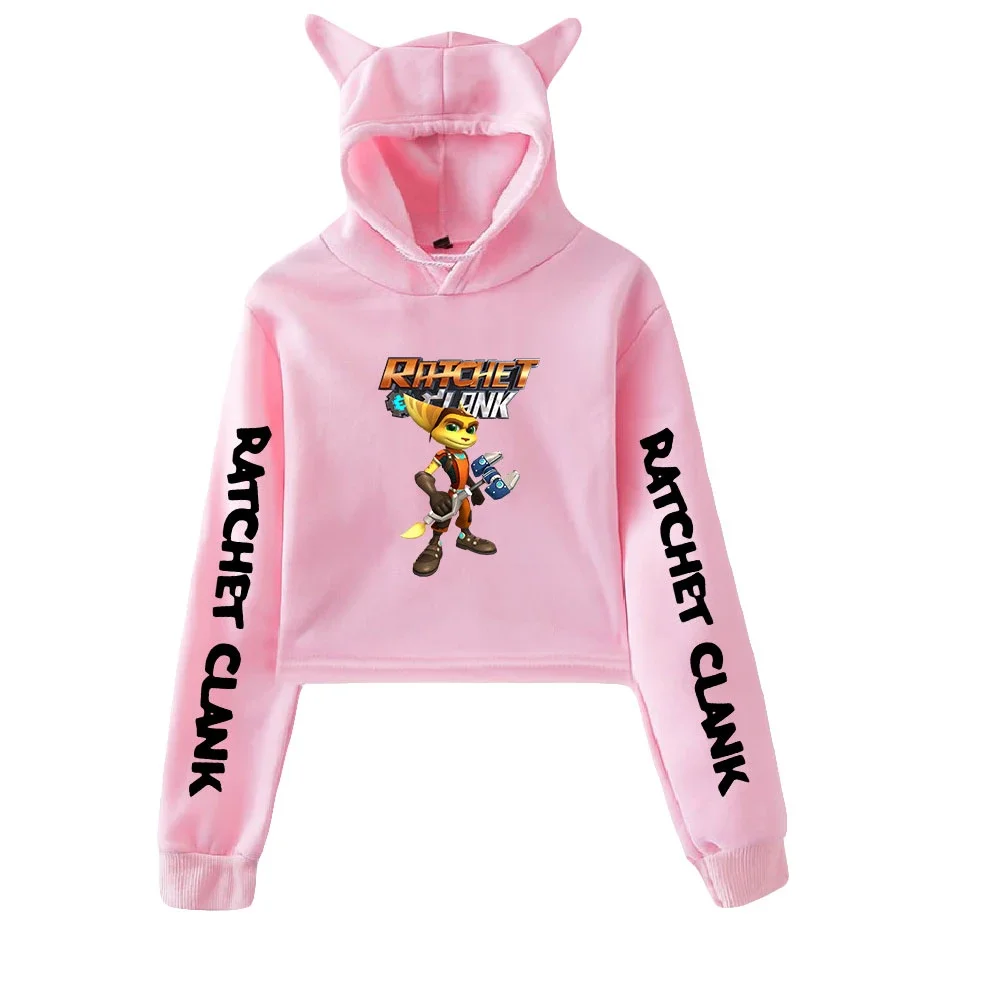 Кроп-топ с трещоткой и застежкой худи Укороченный свитшот в стиле Харадзюку