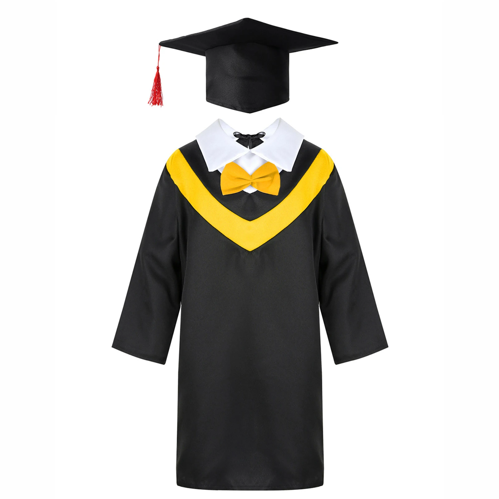 

Primary Bachelor Boys Graduation Graduation Kids Cap With For Girls Play School Costume Tassel Costumes Role Students Gown Gown