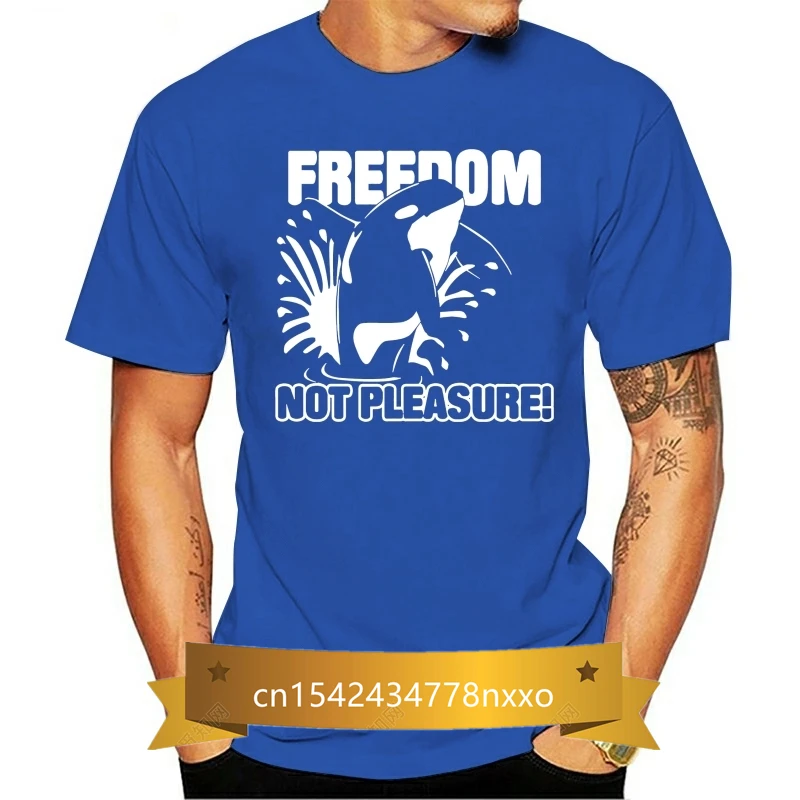 

Lumipix Orca Killer Whale Freedom Not Pleasure T-Shirt Mens Sizing Casual Cool Pride T Shirt Men Fashion Unisex Tshirt Free