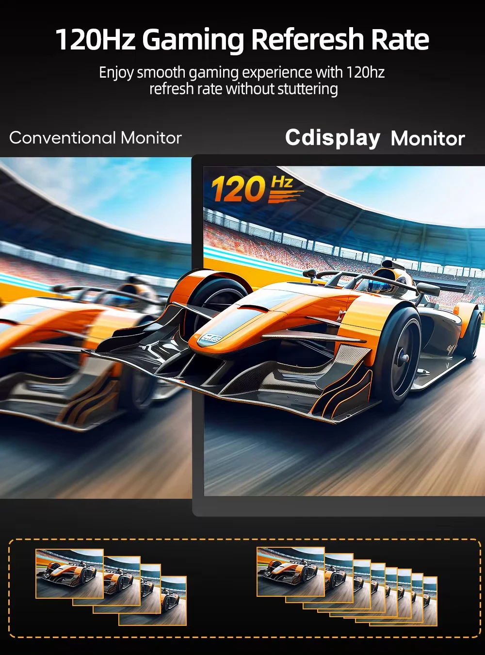 Портативный сенсорный монитор Cdisplay 18 5 дюйма 120 Гц КД/м²