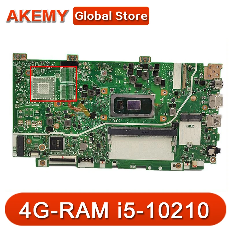 

X412FA Mainboard For ASUS X412FA X412FJ X412FL X412F A412F F412F Laptop motherboard Motherboard 4G-RAM i5-10210 CPU GM