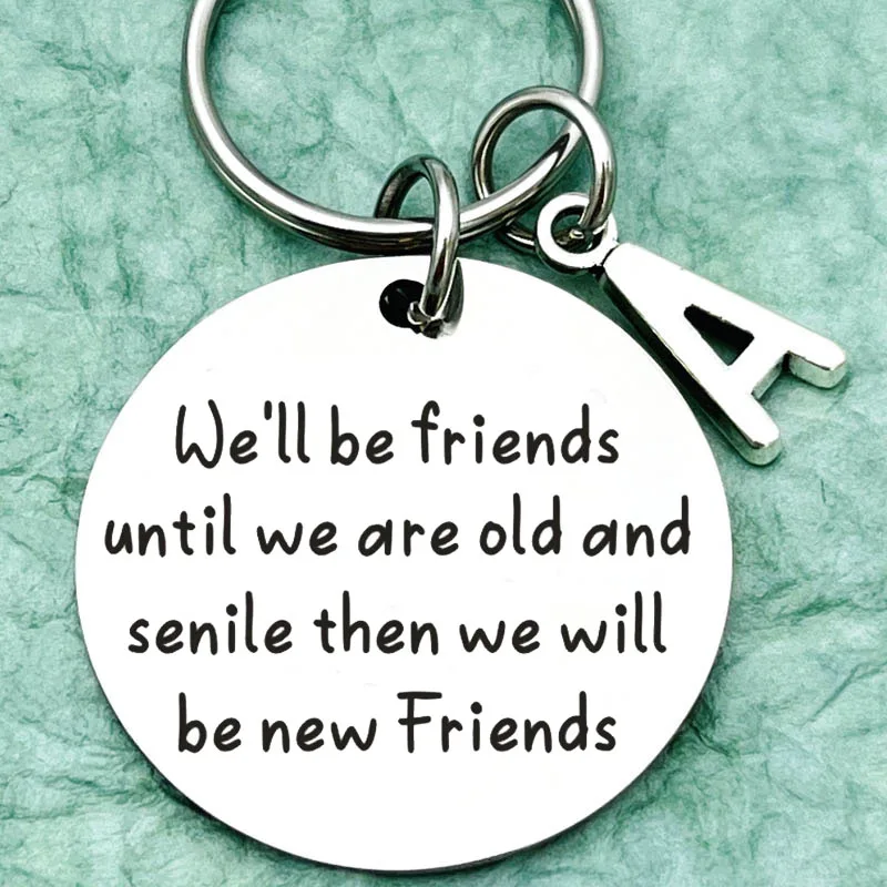 

Friendship Gift Keychains for Women Best Friend Keychain Birthday Sister Besties BFF Stainless Steel Birthday Gifts Keyring