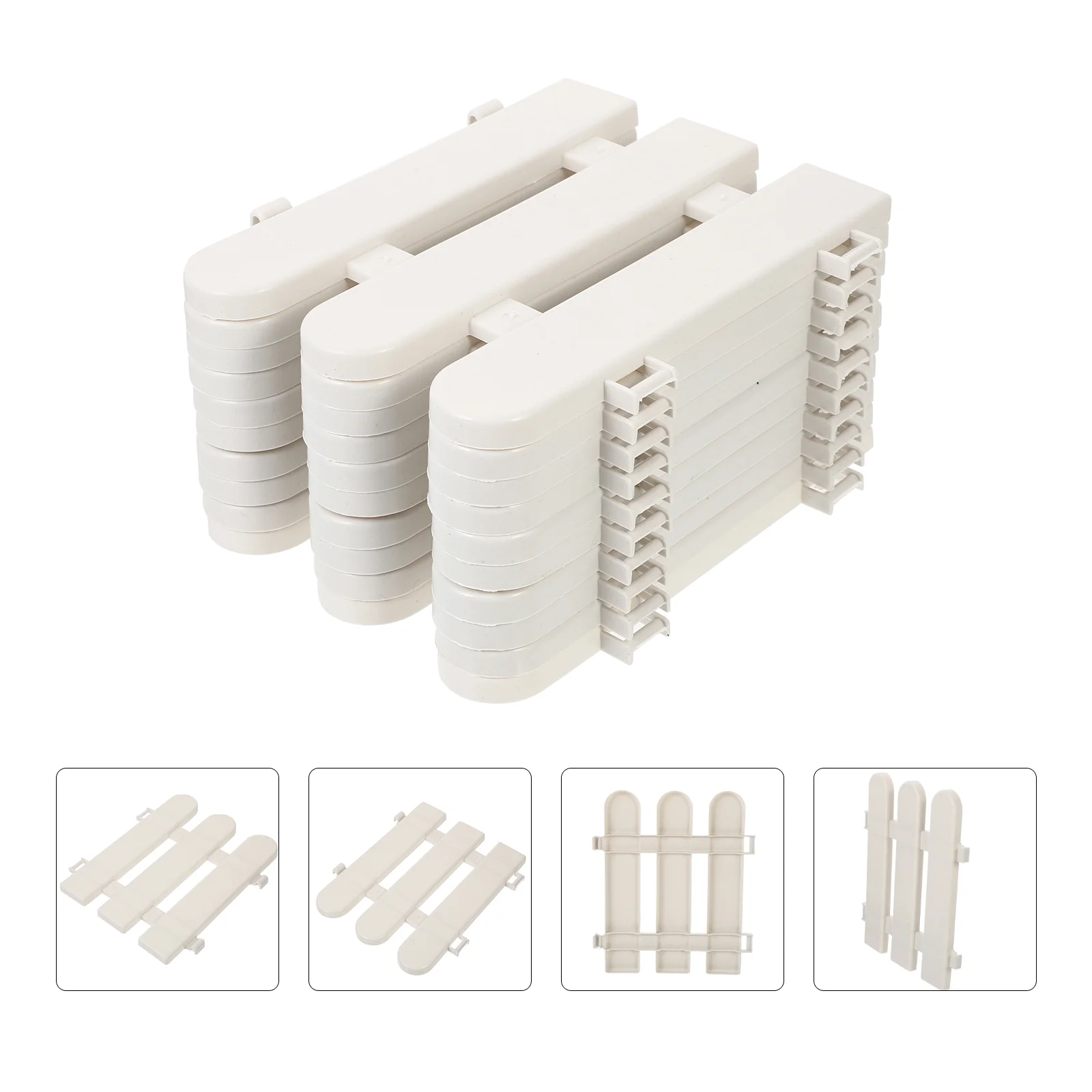 

10 Pcs Garden Fencing Garden Fence Panels Garden Picket Fence Rustic Tree Fence Picket Fence Edging Wooden Basket