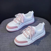 2022 women sneakers spring trend casual sport shoes lace up comfort vulcanized platform shoes flat light walking running shoes