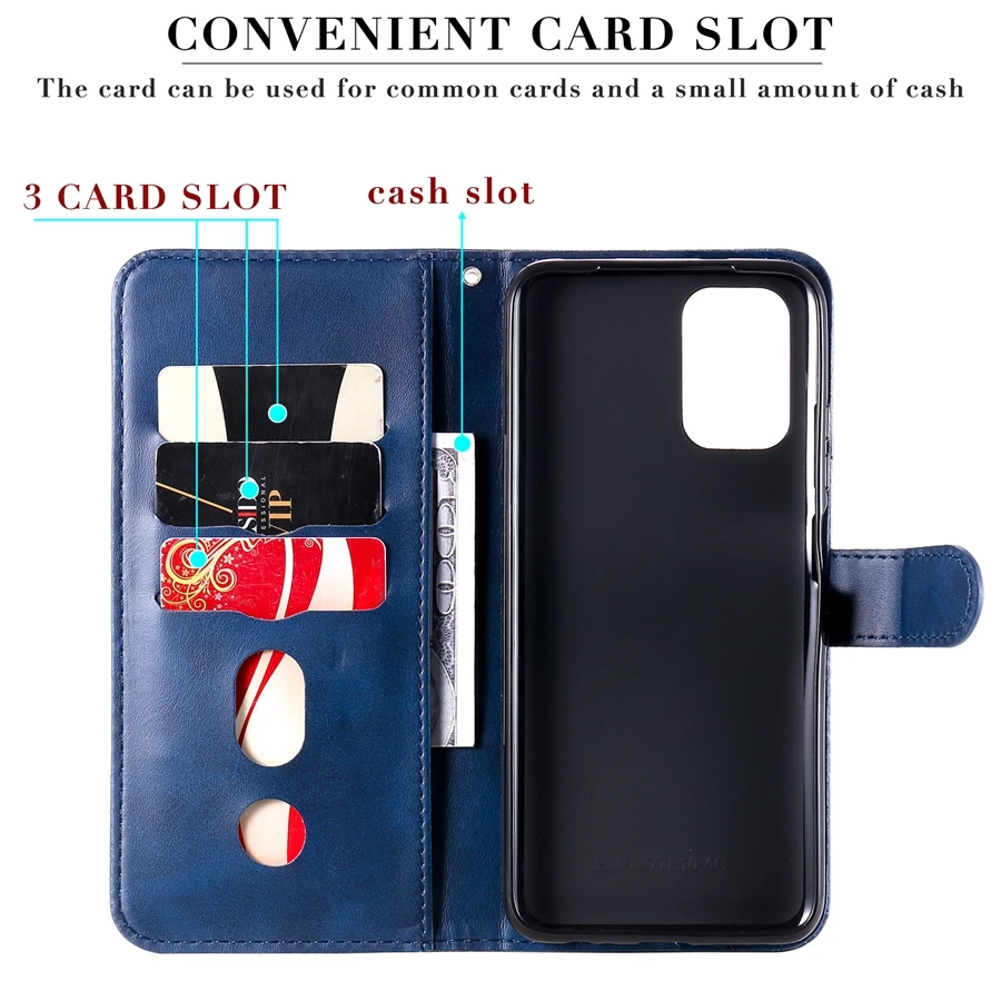 Wallet Faux Cowhide Leather Case For Xiaomi Redmi A1 11 Prime 10C Note 11 Pro 10 Pro 9 Pro Poco X4 Pro M5 11T 12 Lite 12T 13 Pro