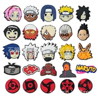 25 styles naruto pvc shoe buckle anime sneakers accessories cartoon croc charms slippers decorations wholesale kids x mas gifts