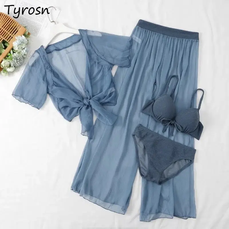 

4 шт., женские летние воздухопроницаемые комплекты бикини