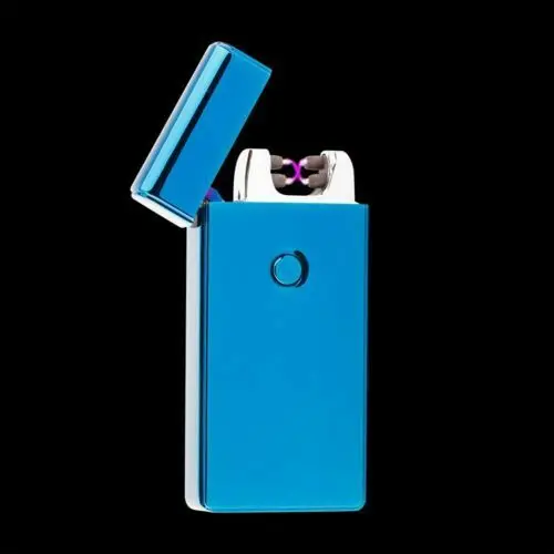 

NEW Blue Dual Arc Electric USB Lighter Rechargeable Flameless Windproof Plasma