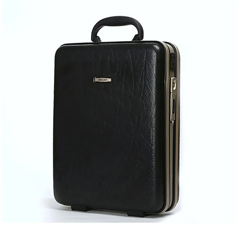 

Men Business Briefcase Vertical Style Code Lock Bag Document Laptop Case Black and Coffee Colors 13 15 Inch