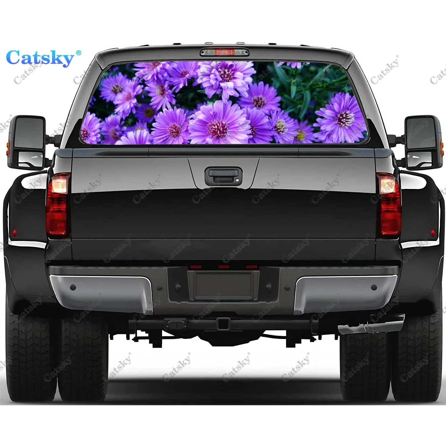 

Фиолетовая Маргаритка печатная авторская наклейка на заднее стекло автомобиля Наклейка на ветровое стекло наклейка на заднее стекло грузовика универсальная перфорированная виниловая графика