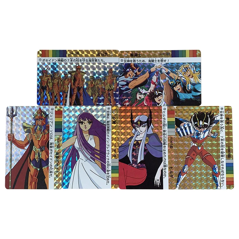 

6Pcs/set Saint Seiya Flash Cards Collection Toy Gold Saint Athena Hobby Collectibles Game Anime Collection Cards Gift Toys