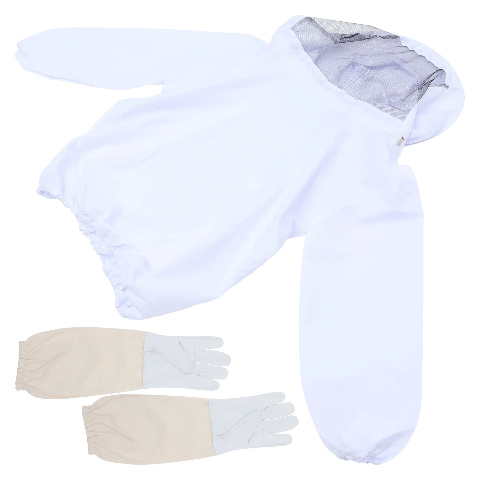 

Beekeeping Tools Anti-bee Gloves Outfit Supplies Beekeeper Work Clothes Jacket Veil White Coveralls