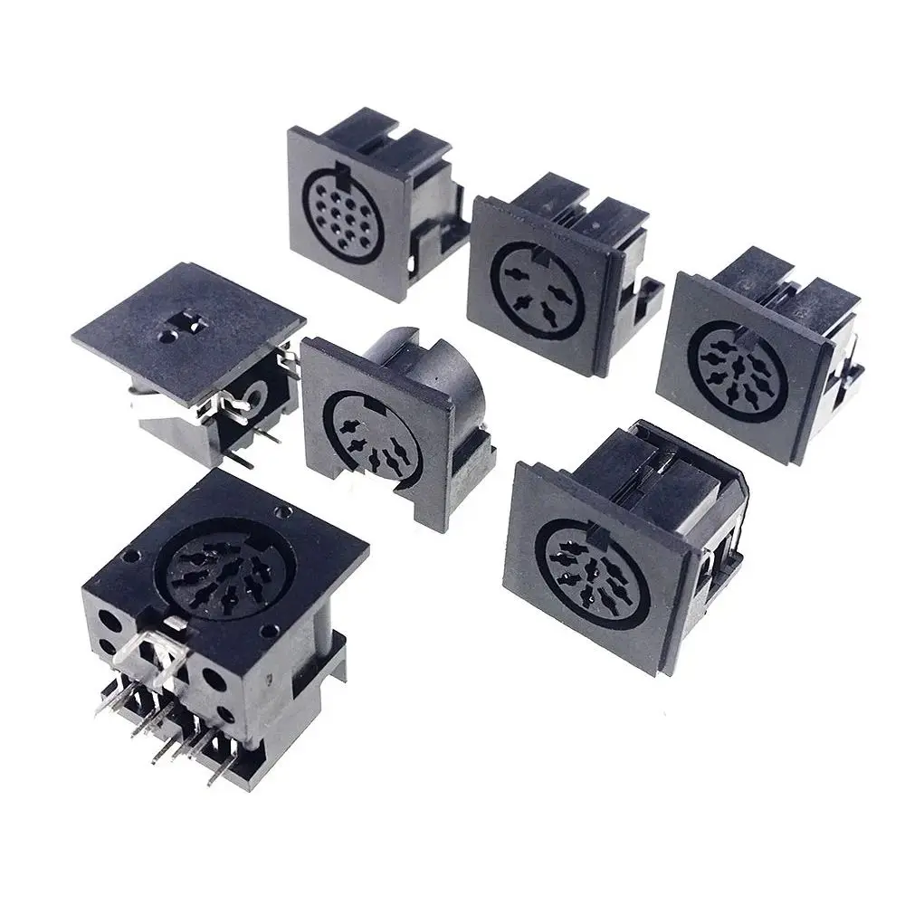 3 4 5 6 7 8 контактный разъем Mini DIN с внутренней резьбой контактов Jack PS2 для
