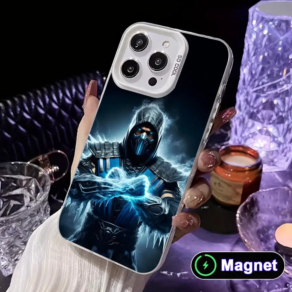 Чехол для телефона Mortal Kombat Sub Zero для iPhone 17 16 15 14 13 12 11 X XR XS Air Pro Max Plus, цветной, серебристый, с магнитом (art.: 3920daae6c083) - 3920daae6c083