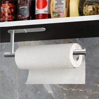 large self adhesive wall mounted stainless steel toilet paper roll holder racks holder kitchen roll tissue stand organizer