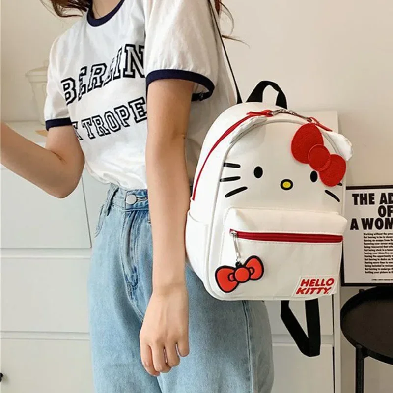 Аниме Sanrio Hello Kitty рюкзак мультфильм милый KT Cat водонепроницаемые рюкзаки стежка