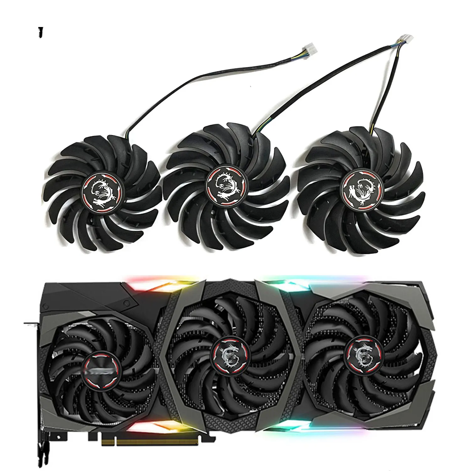 PLD09210B12HH PLD10010B12HH RTX2080Ti охлаждающий вентилятор GPU для MSI RTX 2070 2080 SUPER 2080Ti GAMING X TRIO вентилятор видеокарты